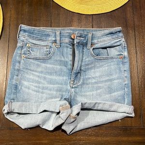 Jean shorts. Super high rise.